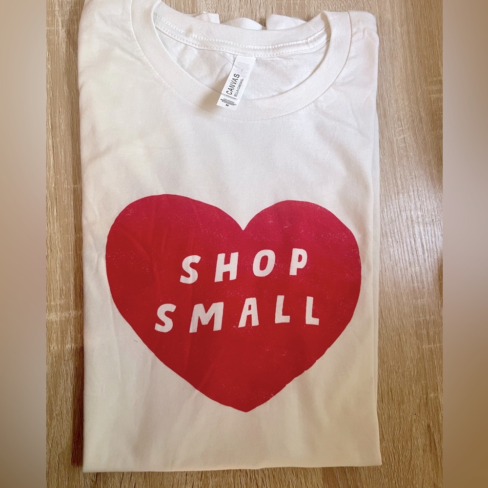 Women’s “shop small” t-shirt